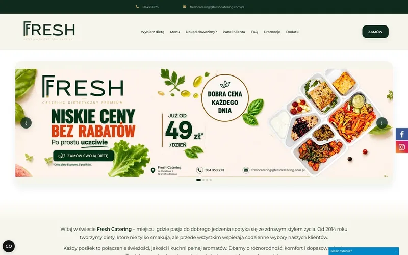 Fresh Catering – rozwój sklepu
