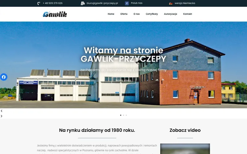 Gawlik Przyczepy – SEO i Google Ads