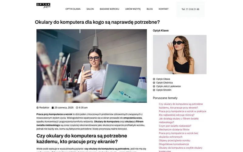 Optyk Klawe – rezerwacje online